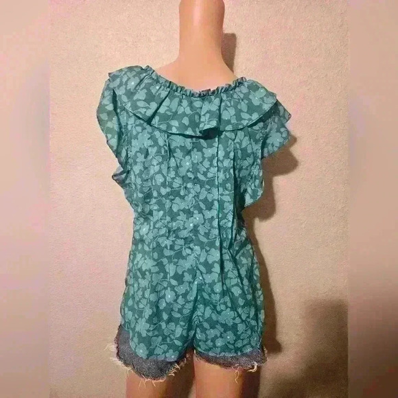 Derek Lam CollectiveBlue Floral Tie Top S - Picture 7 of 7